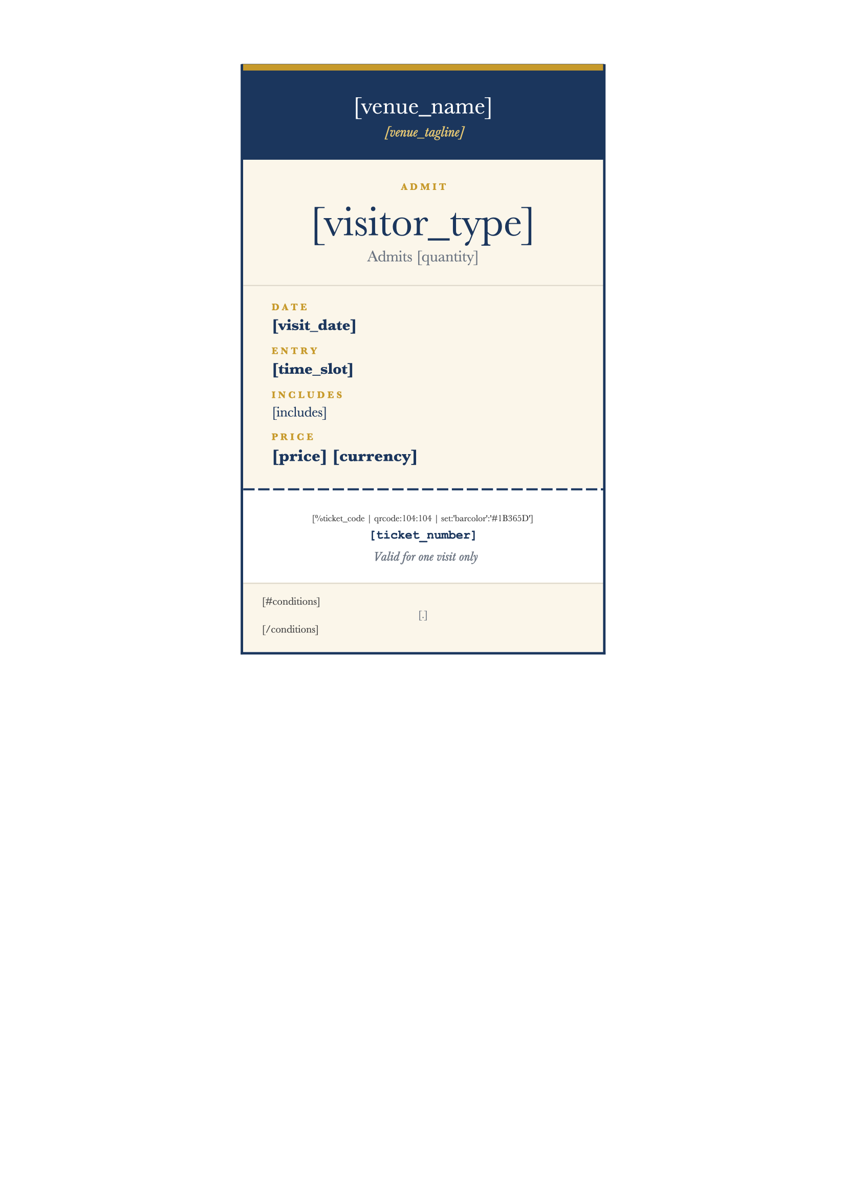 Admission Ticket Template